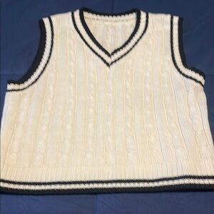 Women’s Cream Cable Knit Sweater Vest